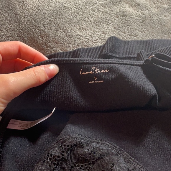 Black Laced Crop Top - Picture 3 of 3